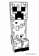 Minecraft Coloriage Enderman Creeper sketch template