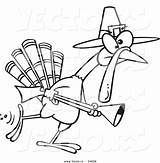 Turkey Hunting Coloring Pages Vector Cartoon Getcolorings sketch template