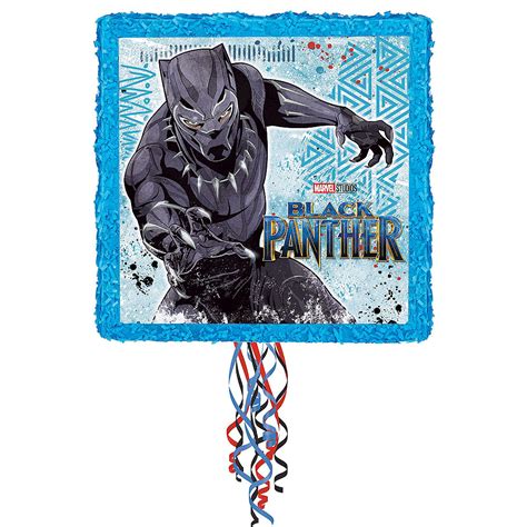 pull string black panther pinata 17in x 19in party city