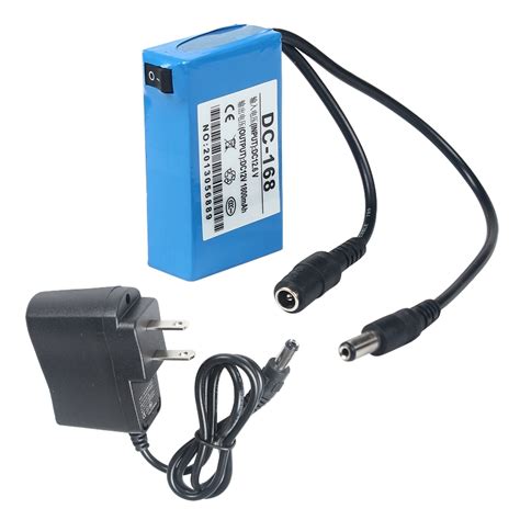 mini portable dc   rechargeable li ion battery pack  cctv camera home ebay