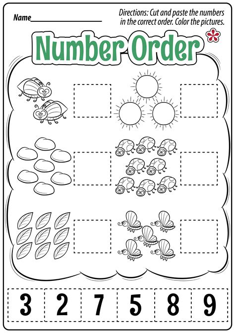 kindergarten worksheets numbers