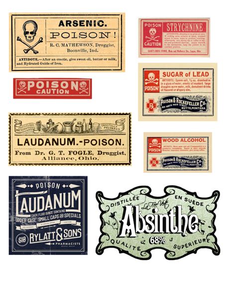 printable halloween poison bottle labels