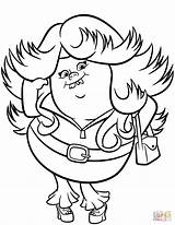 Trolls Coloring Pages Glitter Sparkles Lady Drawing Printable Crafts sketch template
