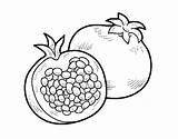 Granada Melagrana Magrana Pomegranate Colorir Frutta Dibuix Imprimir Romã Acolore Morango Stampare Dibuixos sketch template