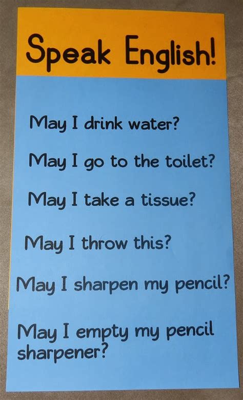 Enjoy Teaching English Classroom Requests Posters