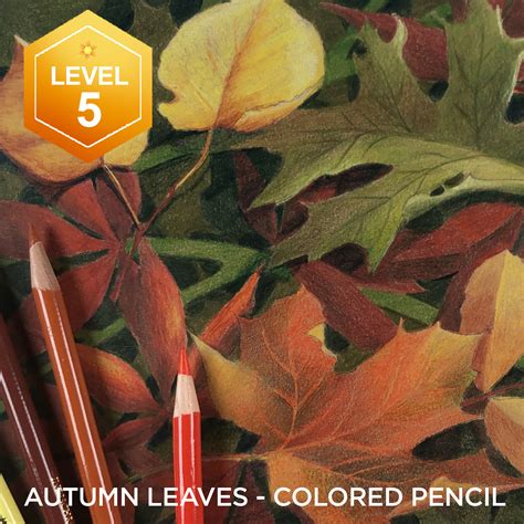 autumn leaves colored pencil art classes