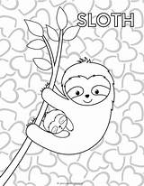 Sloth Partyandbright Sloths Mama sketch template