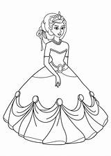Prinzessin Prinses Malvorlage Kleed Principessa Veste Bata Kleider Kleid Ausmalbild Printen Schulbilder sketch template