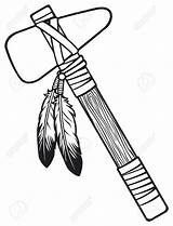 Native Clipart American Tomahawk Indian Drawing Feather Tool Clipground Vector Visit Getdrawings Tattoos sketch template