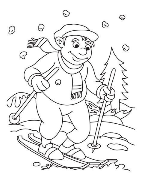 skier  coloring pages