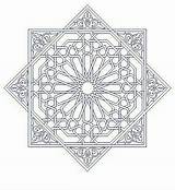 Islamic Tezhip Arabesque Enamelling Yıldızı Mandalas Desenler Selçuklu Geométrico Pano Seç sketch template