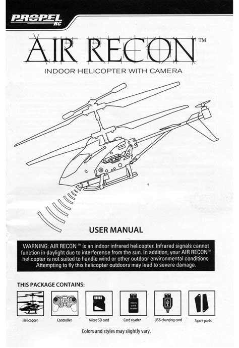 propel rc air recon user manual   manualslib