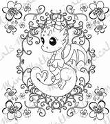 Coloring Pages Dragon Adult Mythical Cute Creature Creatures Animal Kids Disney Choose Board Books Etsy sketch template