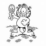Garfield Ausmalbilder Spiegelbeeld Kleurplaat Ausmalbild sketch template