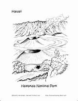 Hawaii Hawaiian Parks sketch template