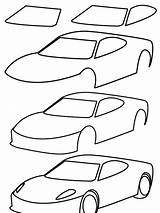 Step Car Drawing Cars Draw Simple Drawings Easy Basic Steps Choose Board Kids Cartoon sketch template