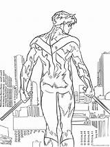 Coloring4free Nightwing sketch template