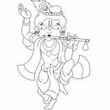 Krishna Flute Xcolorings Radha Butter sketch template