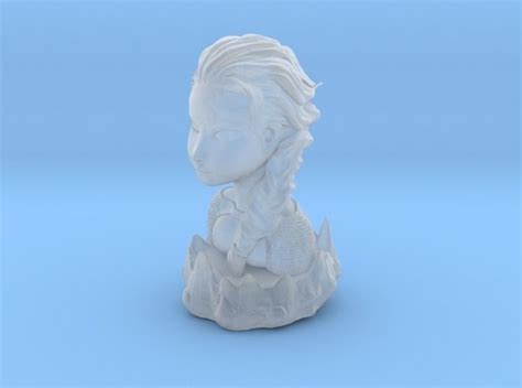 frozen elsa bust 3d model 3d printable stl wrl wrz