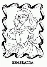 Hunchback Esmeralda sketch template