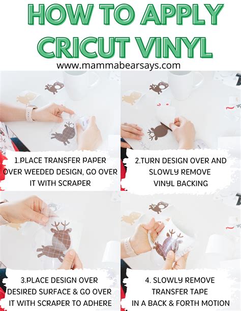 apply cricut vinyl mamma bear