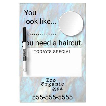 salon spa specials dry erase board  mirror spa gifts diy cyo