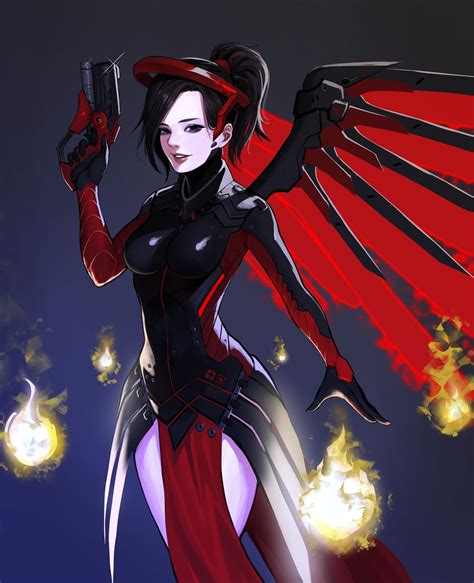 Dark Mercy Overwatch Mercy Fanart Inven Global