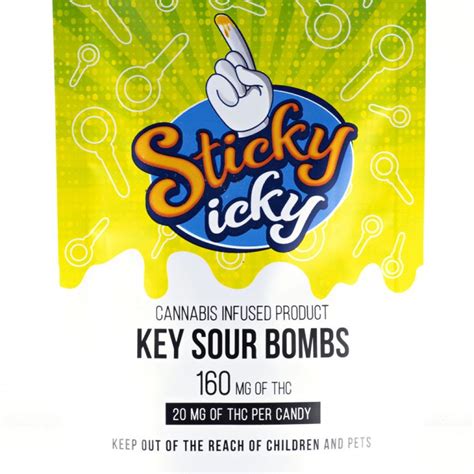 sticky icky key sour bombs  mg weeddeal