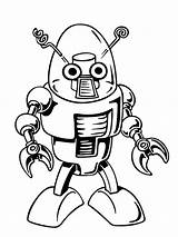 Robot Coloring Printable Pages Getdrawings sketch template