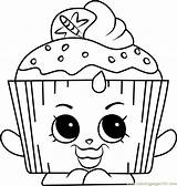 Shopkins Cupcake Coloring Chic Pages Birthday Coloringpages101 Kids Color Betty sketch template