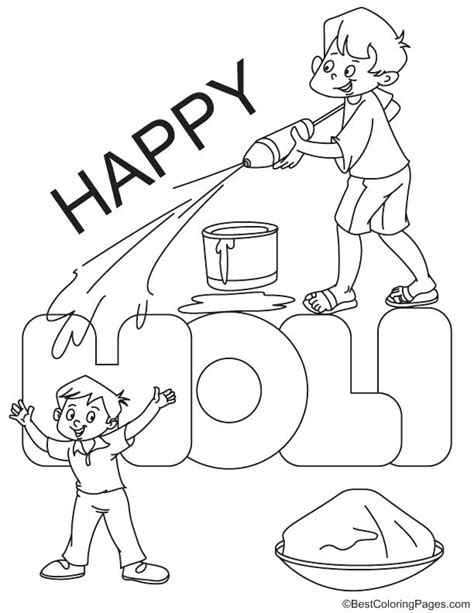 holi coloring page images     coloring