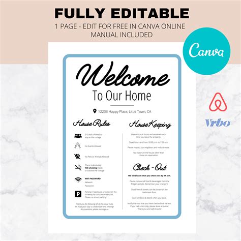 canva templates  airbnb