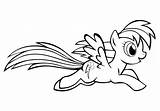Dash Rainbow Coloring Pages Pony Print Little Game Printable Cartoon Kids Getcolorings Color sketch template