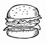 Burger Hamburger Hamburguesa Doodle Colorear Hamburguesas Burgers Plantillas Pixgood Hamburgers Frites Desenho Mhatzapa sketch template