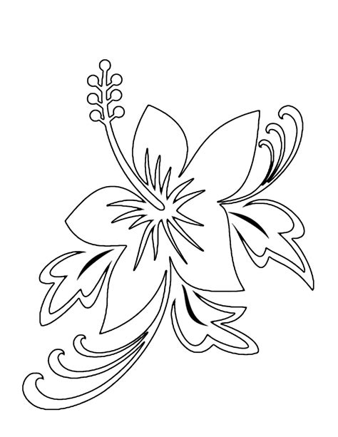 flowers coloring book pages tropical flower coloring pages pictures