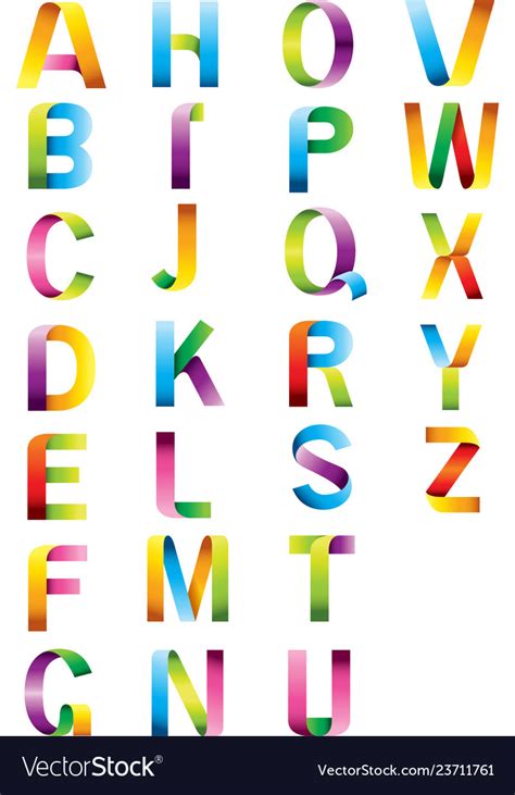 alphabet color letters royalty  vector image