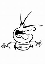 Oggy Cockroaches Coloring Pages Dee Cockroach Kids Clipart Color Cliparts Print Printable Library Getcolorings Hellokids sketch template