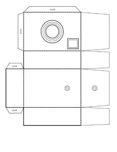 plantilla de camara de papel imprimible camara camera printable