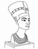 Nefertiti Busto Pintar Egito Egipto Bordar Tudodesenhos Educativos Bestcoloringpages Riscos sketch template