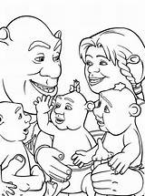 Family Shrek Coloring Pages Babies Color Cat Clipart Members Library Draw Getcolorings sketch template