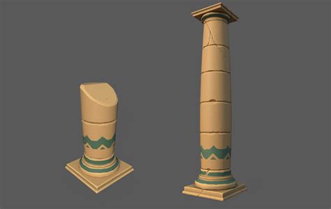 3d Asset Stylized Sand Pillar Cgtrader