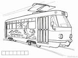 Tramwaj Kolorowanka Kolorowanki Tram Tramway Tramwaje Dzieci Moscow Pokolorujmy sketch template