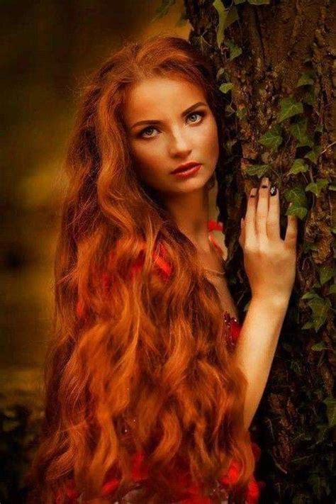stunning redhead beautiful red hair long red hair super long hair