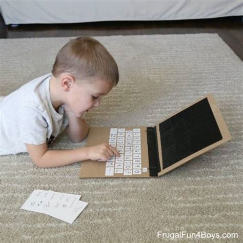 play laptop  kids learning  letters lesson plans