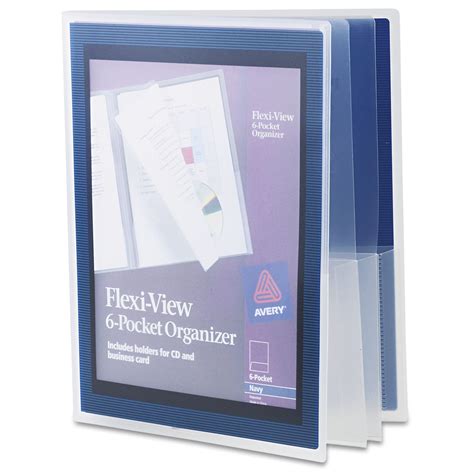 avery flexi view  pocket polypropylene organizer  sheet cap