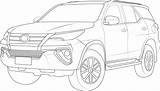 Fortuner Camry sketch template
