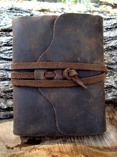 daily man    leather leather books leather journal