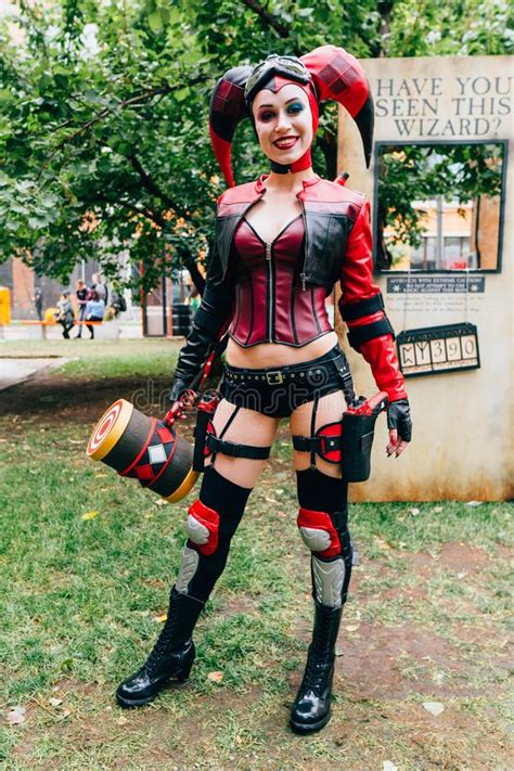 Kyiv Ukraine September 23 2018 Harley Quinn Cosplayer Posing