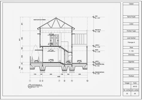 gambar kerja denah detail  potongan car lift file dwg   imagesee