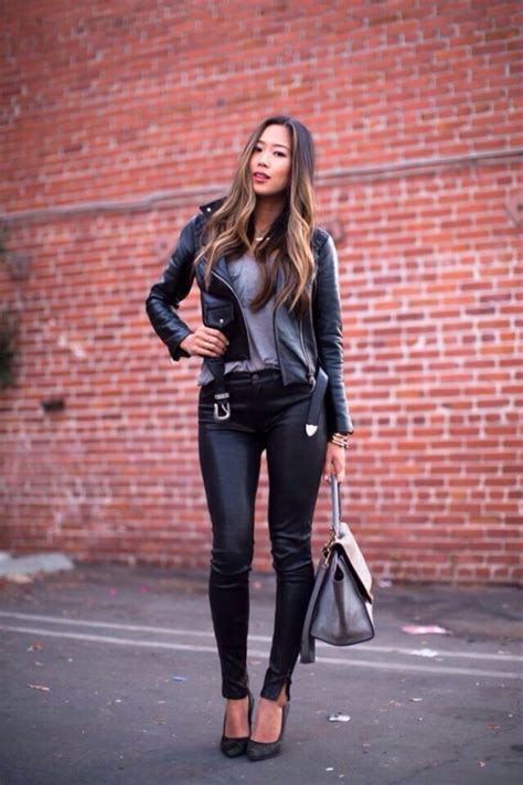 all black leather leather pants style leather pants outfit leather